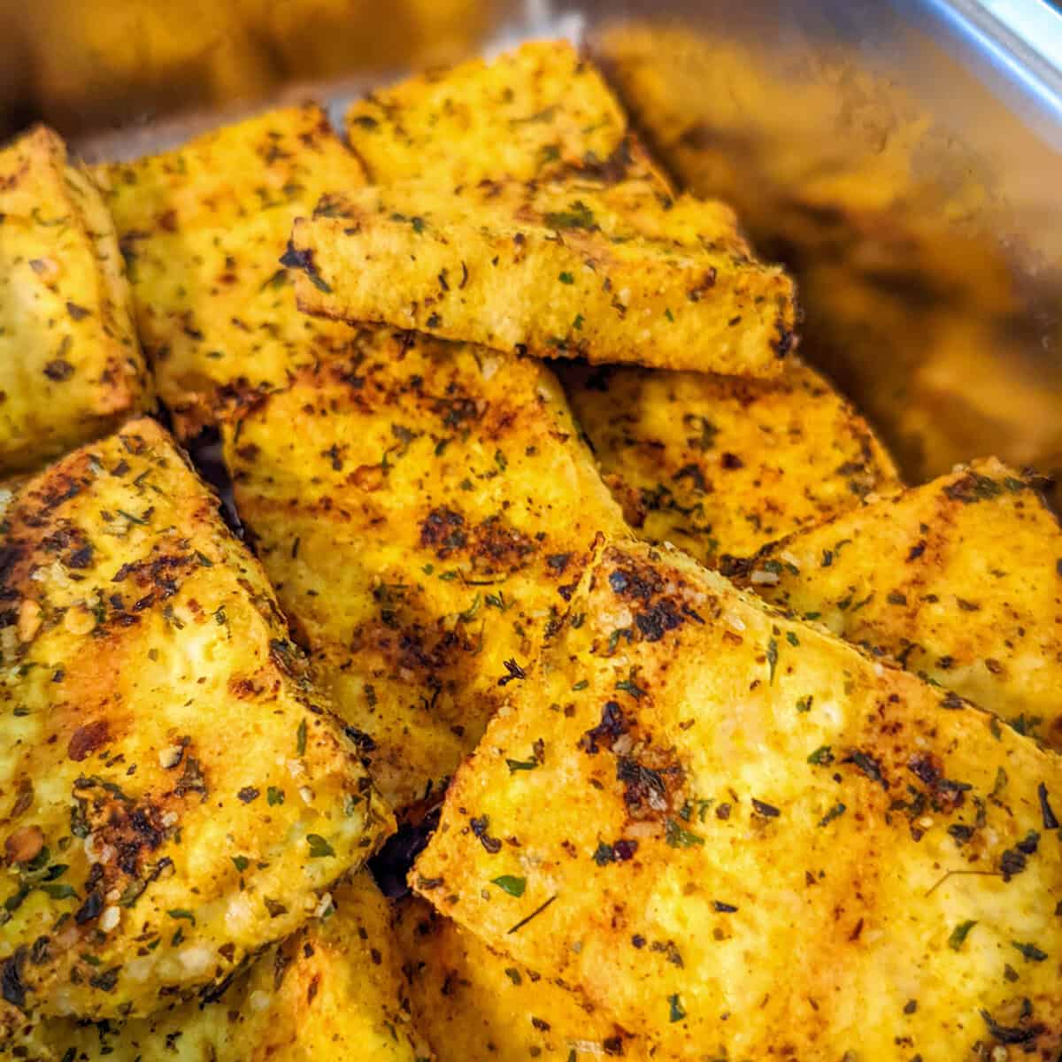 Air Fried Tofu Turmeric & Herbed - Just Maika Cooking
