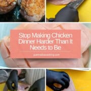 prepping chicken pin.