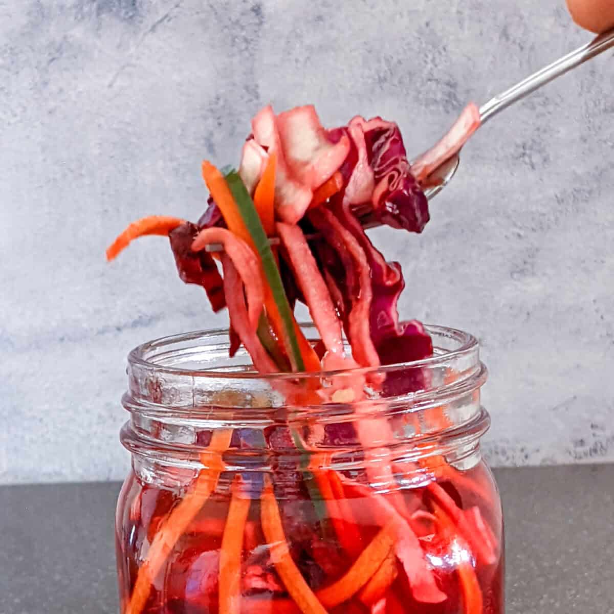 Quick Pickled Vegetable Pepper Slaw (No Heating Required) - Just Maika Cooking