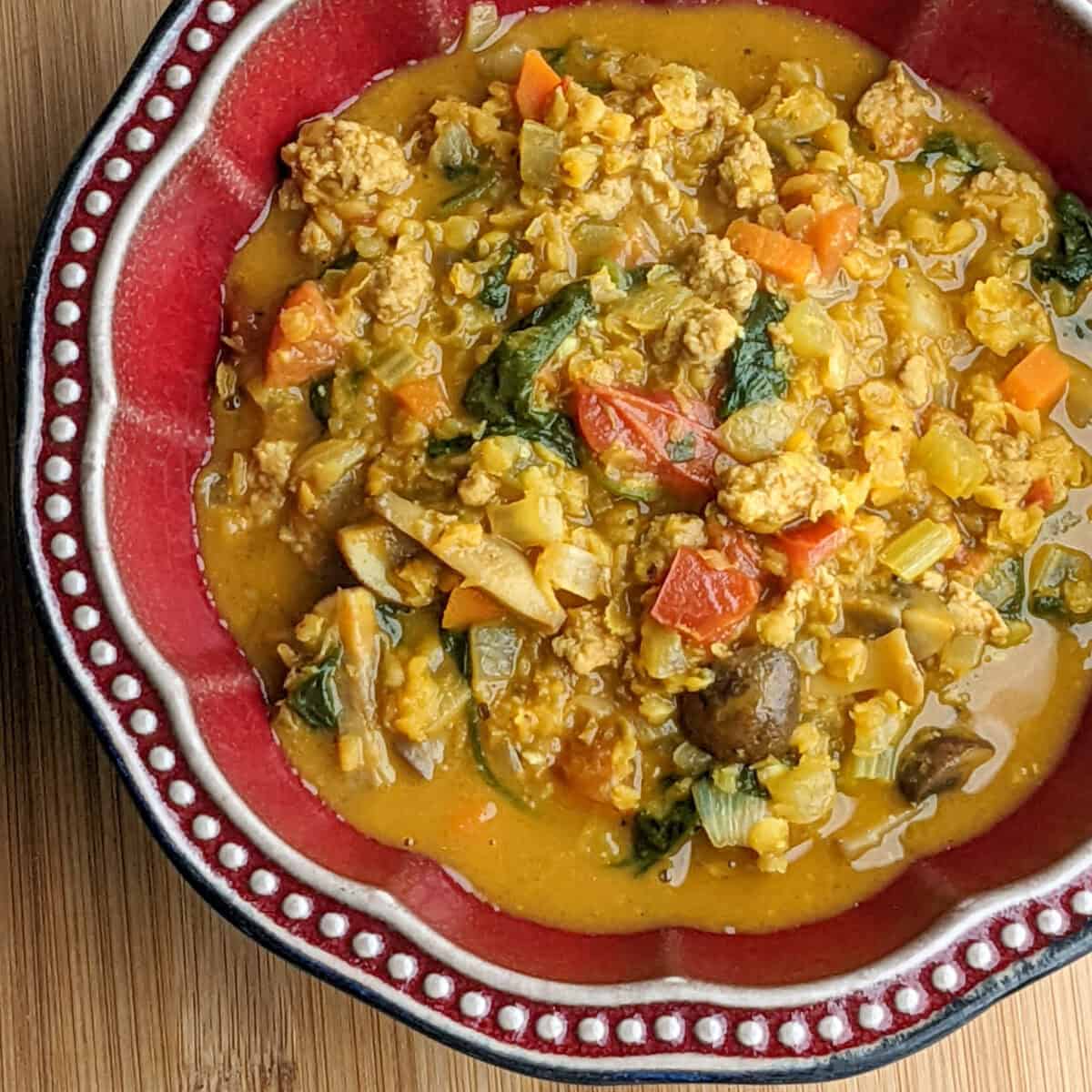 Curry Lentil Turkey Stew - Just Maika Cooking