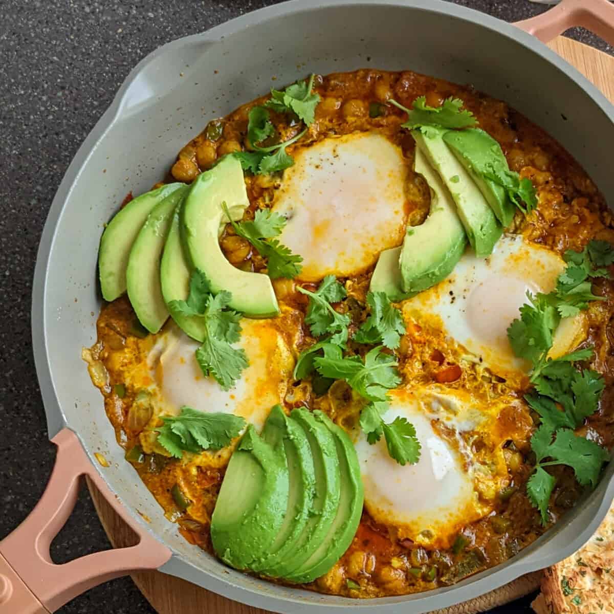 Chickpeas and Egg Masala Skillet - Just Maika Cooking