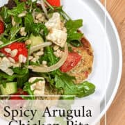 pinterest pin for Spicy-Arugula-Chicken-Pita.