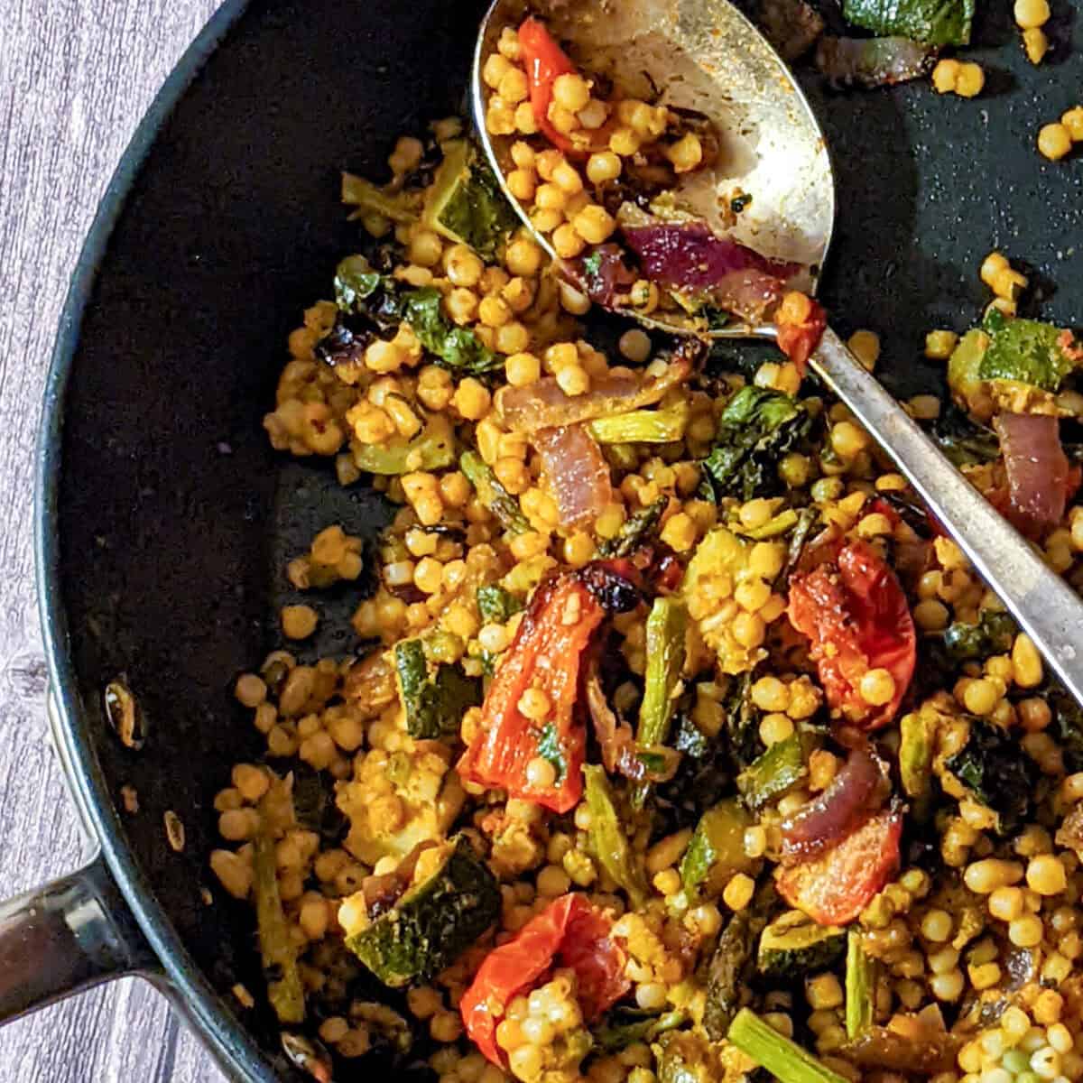 Israeli Couscous with Roasted Vegetables Just Maika Cooking
