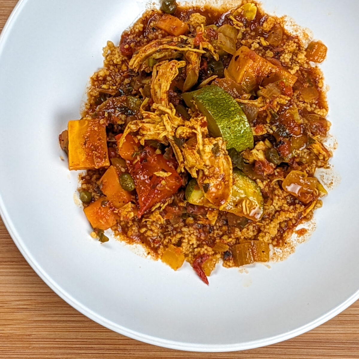 Spicy Chicken Vegetable Stew with Harissa Tomato Sauce - Just Maika Cooking