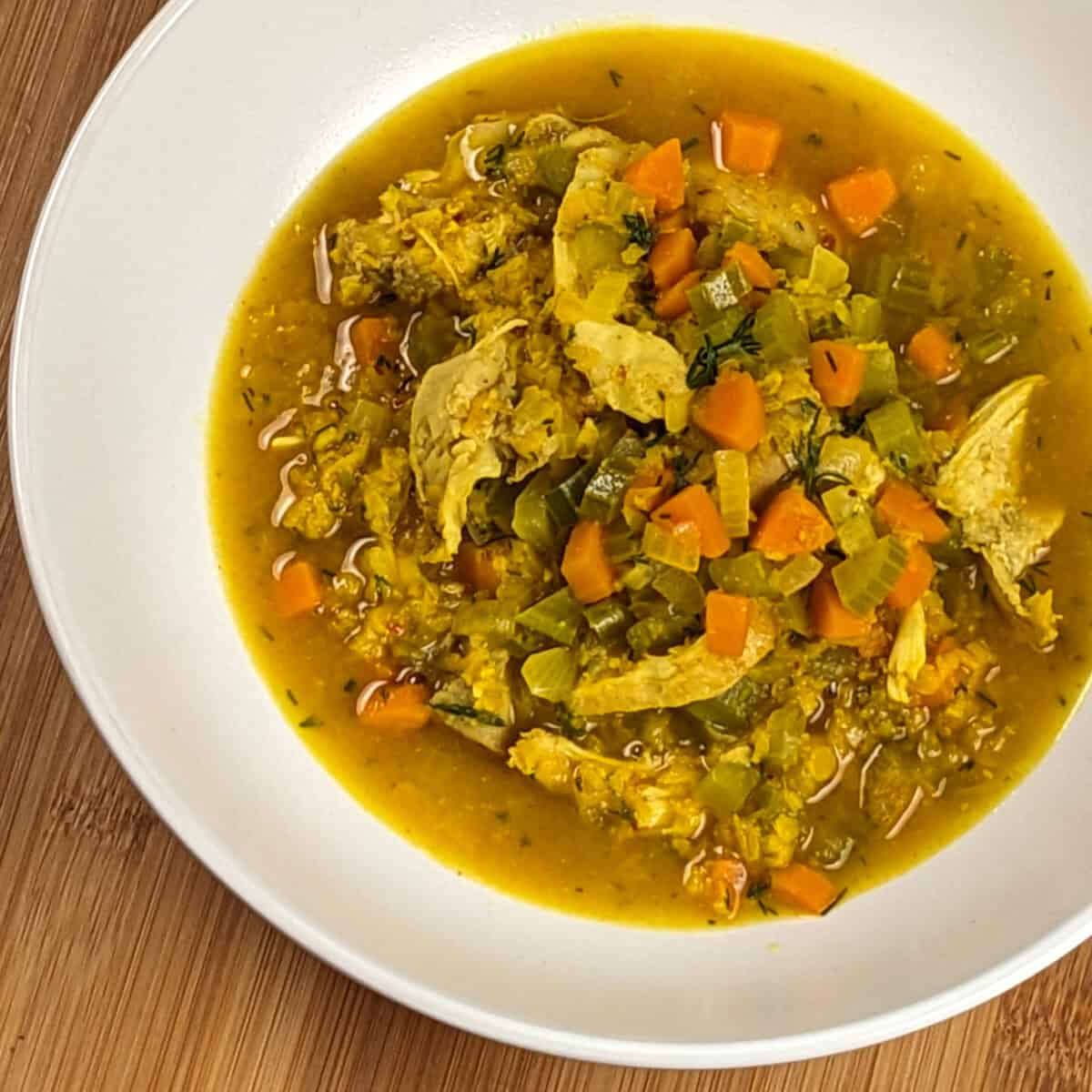 Easy Aleppo Pepper Spiced Dill Lentil Chicken Soup Just Maika Cooking