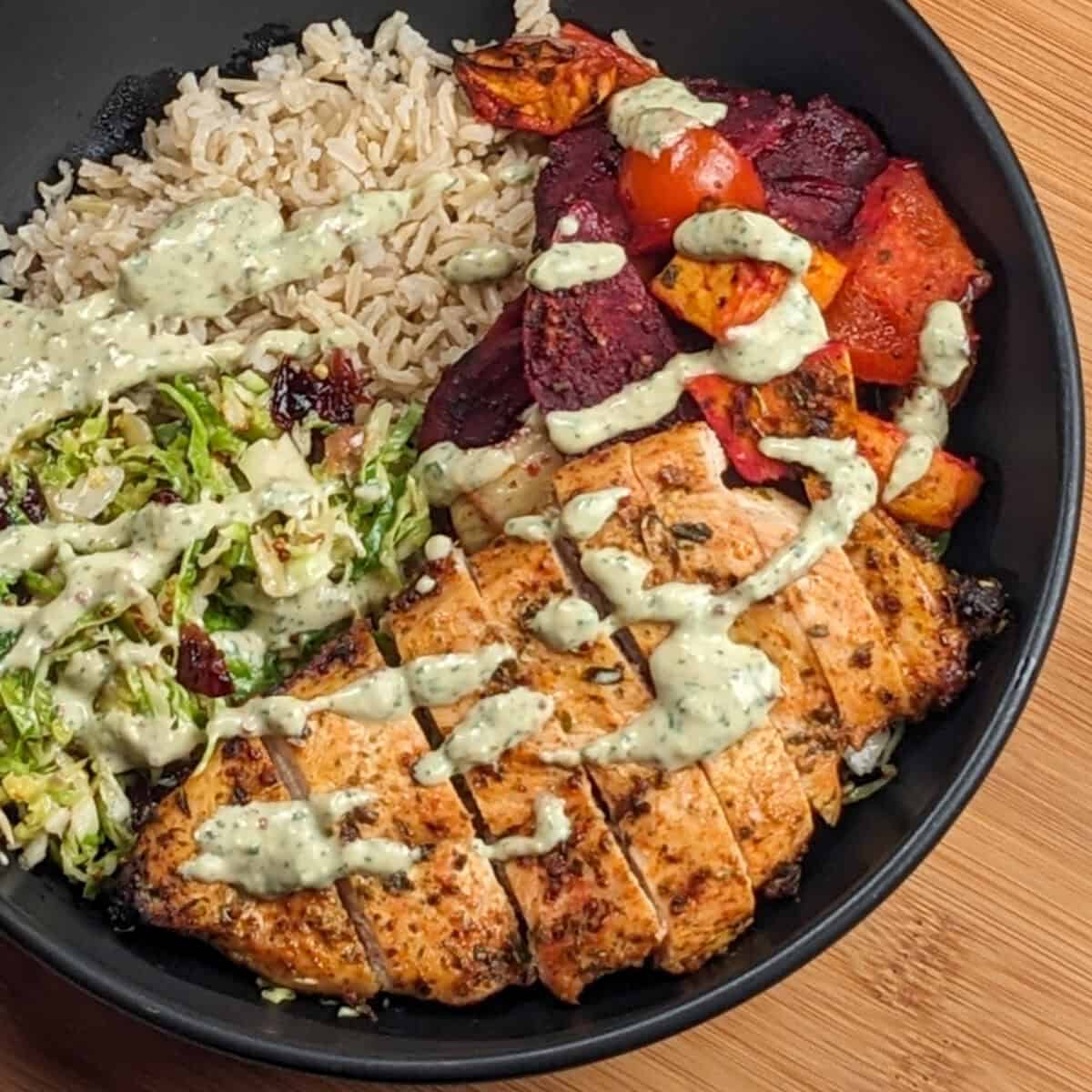Best Air Fryer Honey Dijon Mustard Chicken Rice Bowl - Just Maika Cooking