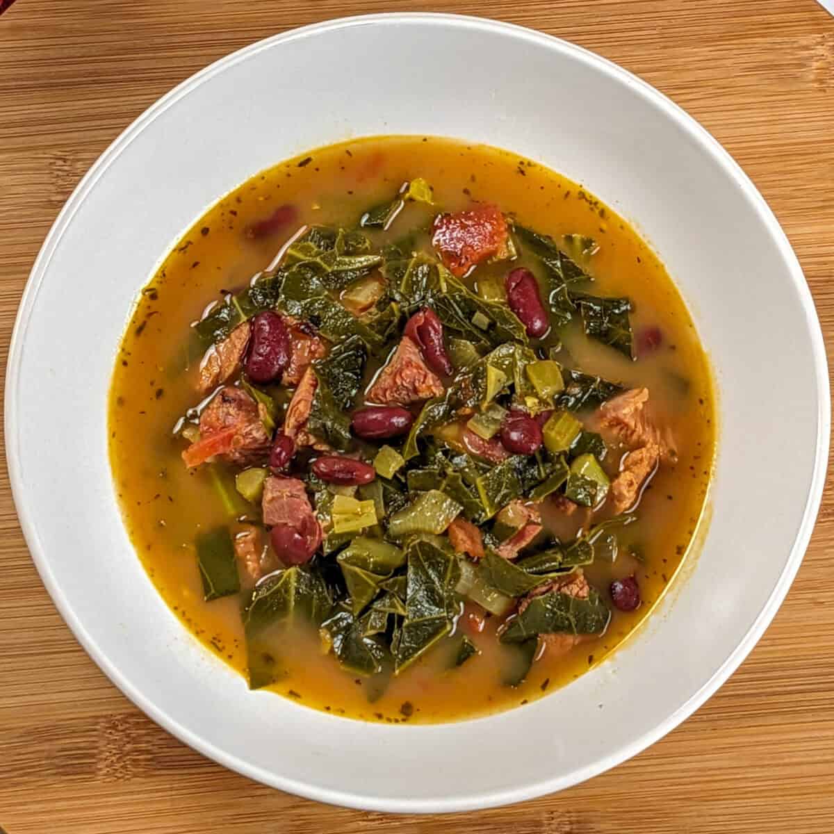 Scotch Bonnet Smoked Turkey Collard Greens Beans Soup - Just Maika Cooking