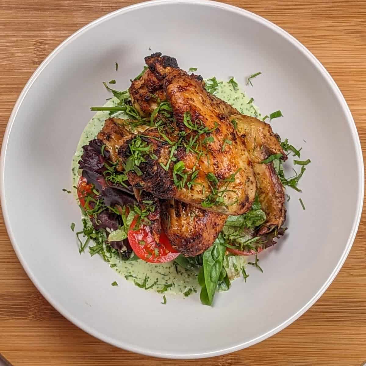 Air Fryer Lime Chicken Wings with Spicy Green Sauce - Just Maika Cooking