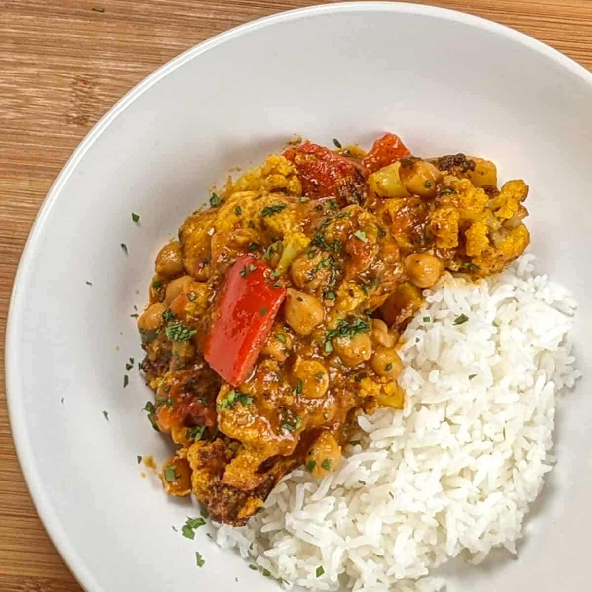 Air Fryer Roasted Chicken Chickpeas Vegetable Curry - Just Maika Cooking