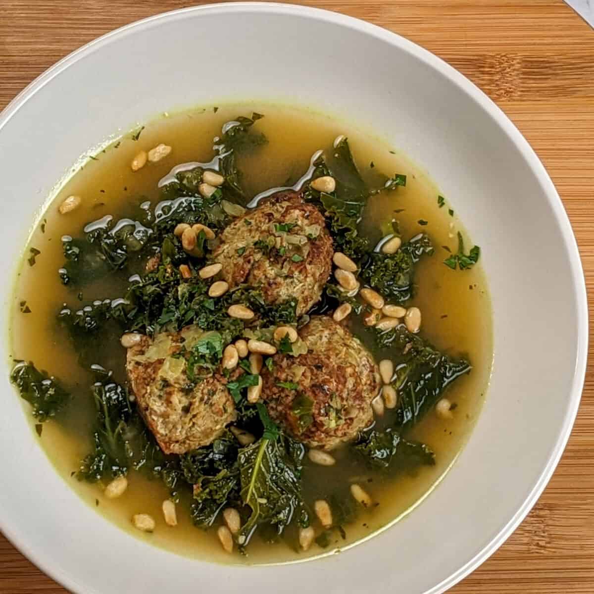 Easy and Healthy Spicy Turkey Meatball Kale Soup - Just Maika Cooking