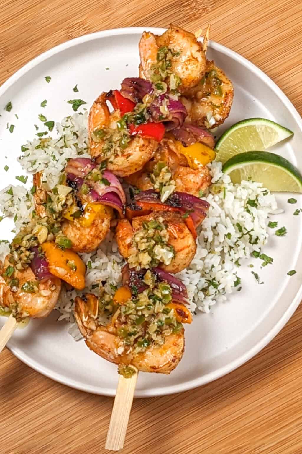 Grilled Shrimp Garlic Jalapeno Butter and Cilantro Lime Rice Just Maika Cooking