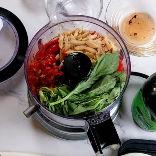 Quick Basil Romesco Sauce - Just Maika Cooking