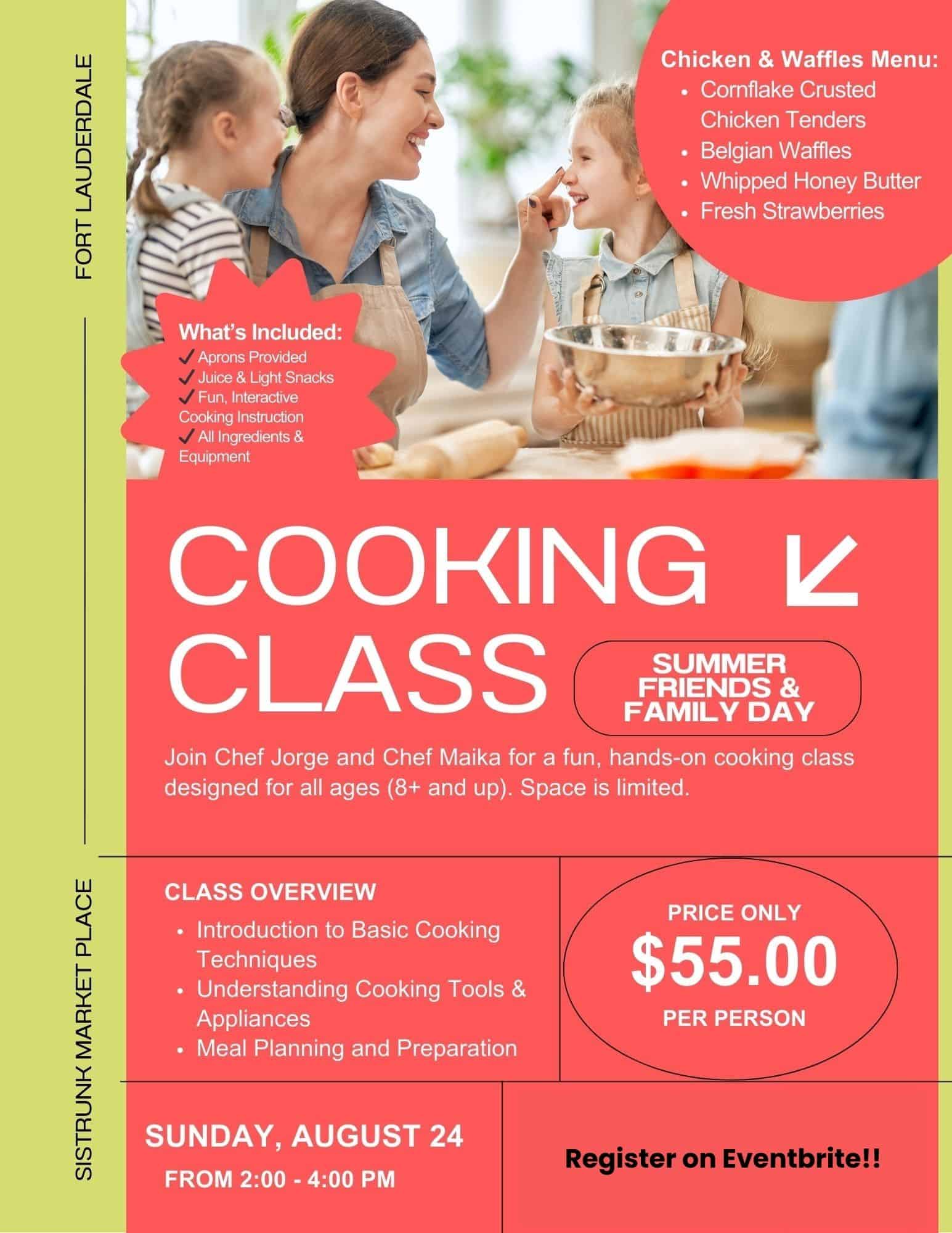cooking class flyer.