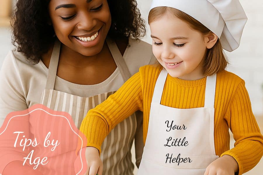 title page that says "your little helper" and Tips by age.