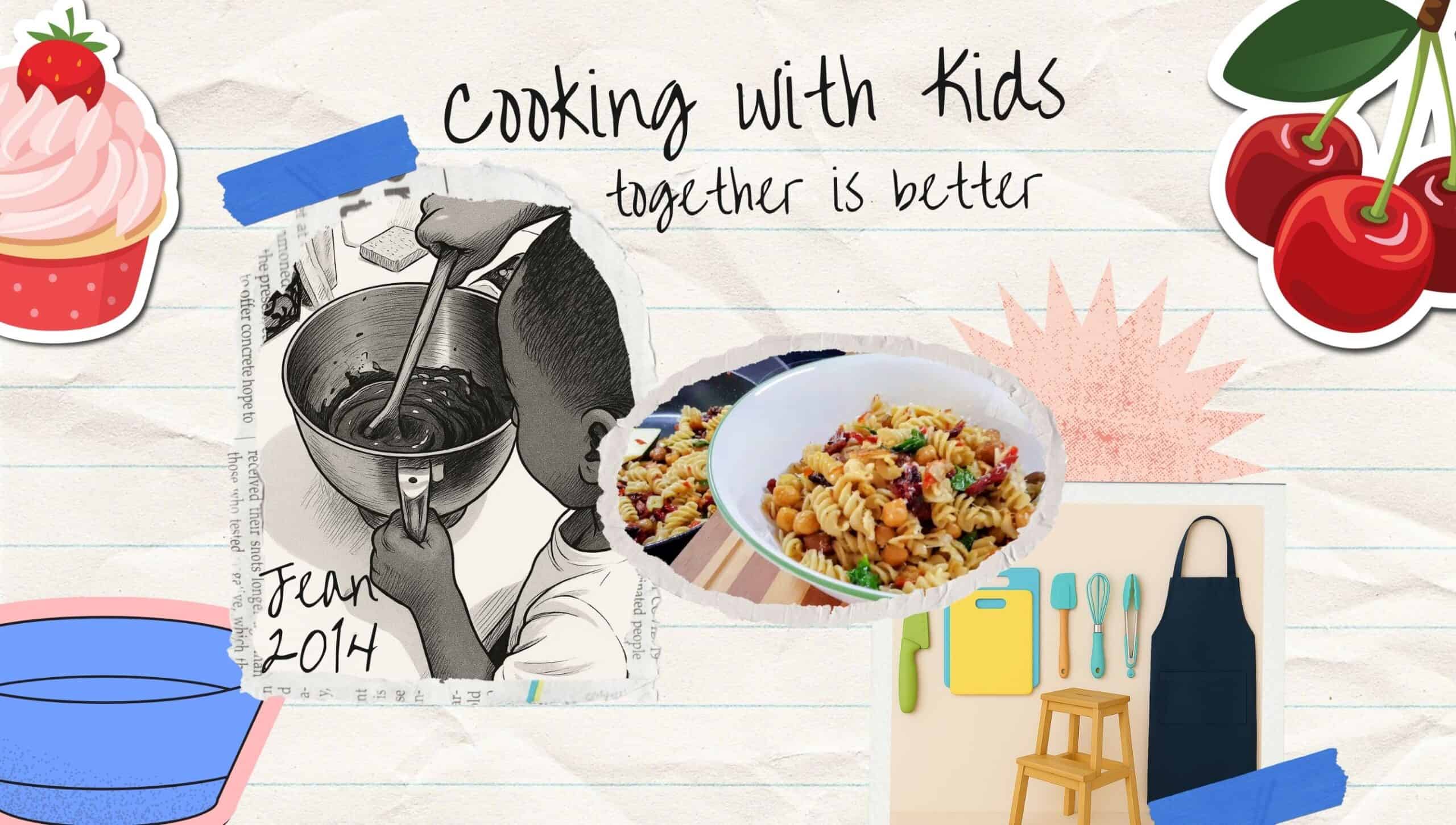 cooking with kids banner.