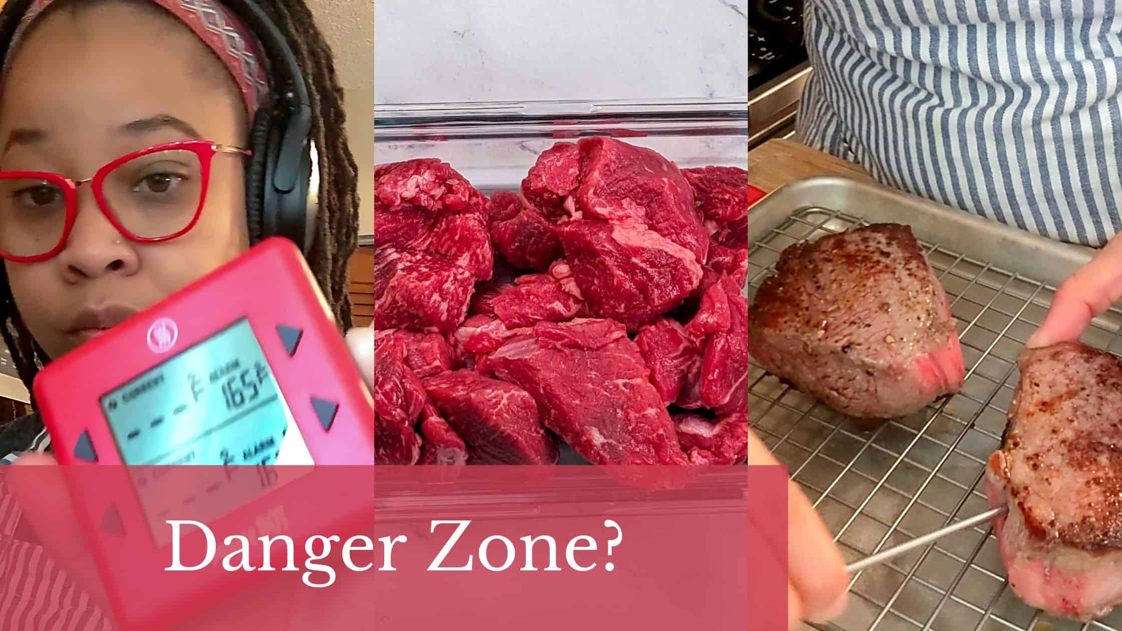 blog banner for Food temperature safety zones.