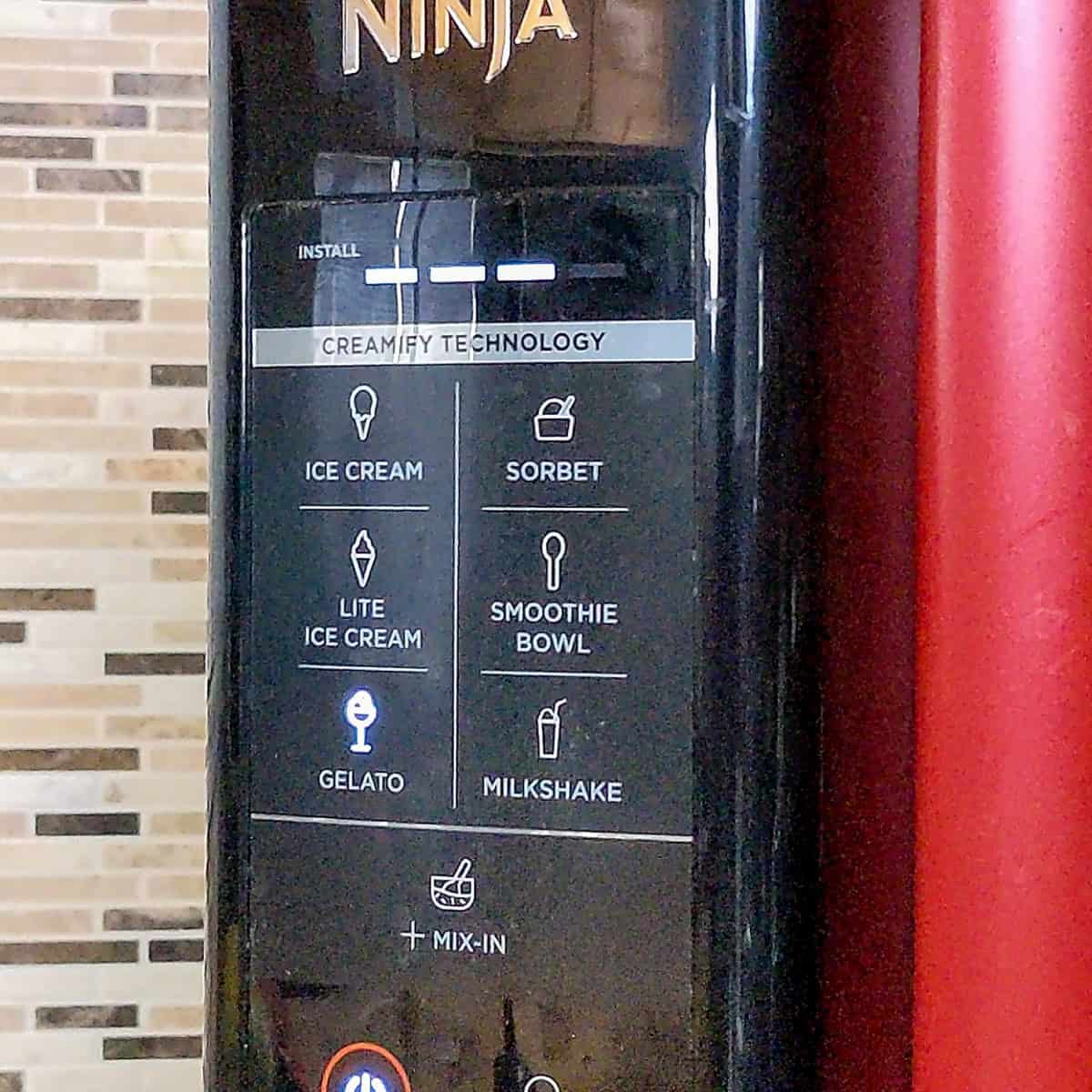 gelato option on ninja creami selected.
