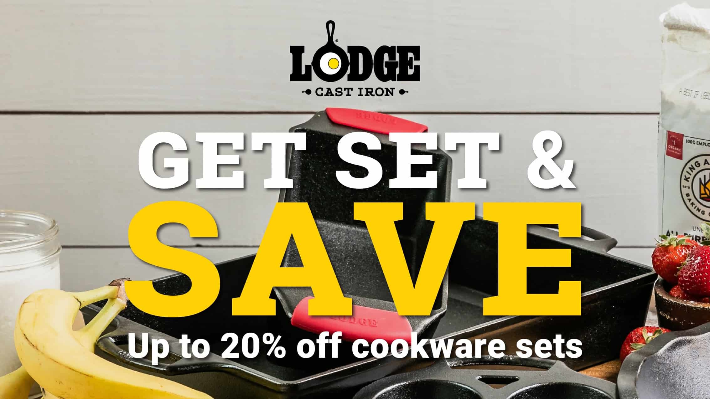 Giftable (and highly keepable) lodge cast iron sets are on sale now, only at Lodge banner.