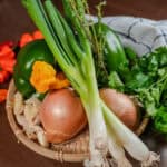 batch prep aromatics in whole vegetable form.