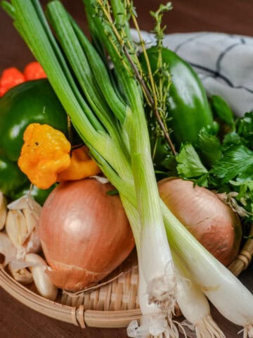 batch prep aromatics in whole vegetable form.