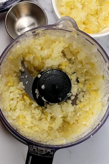 garlic ;and ginger paste in a kitchenaid food chopper.
