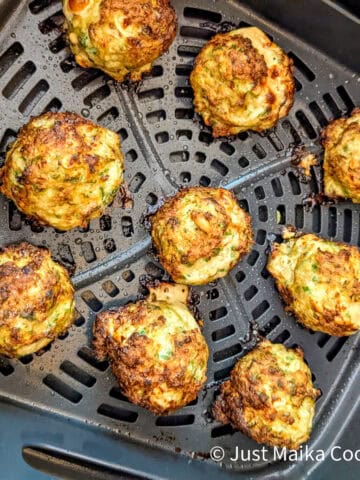 Your Kitchen Assistants: Appliances That Do the Work for You showing meatballs in the air fryer.