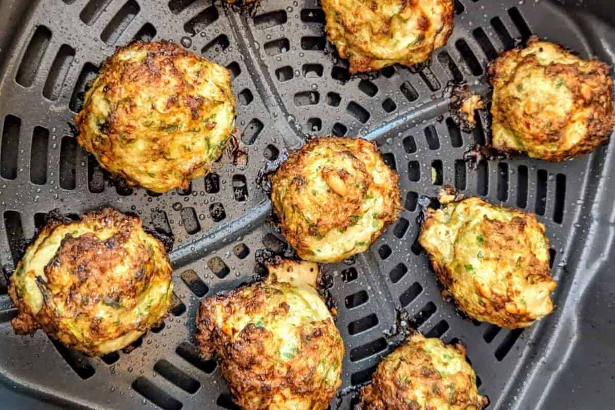 Your Kitchen Assistants: Appliances That Do the Work for You showing meatballs in the air fryer.