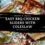 bbq chicken sliders pinterest pin.