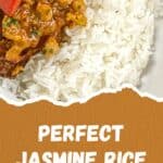 pinterest pin for How to Cook Perfect Jasmine Rice in a Rice Cooker.