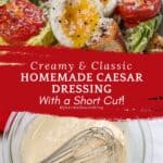 pinterest pin for the caesar dressing recipe.