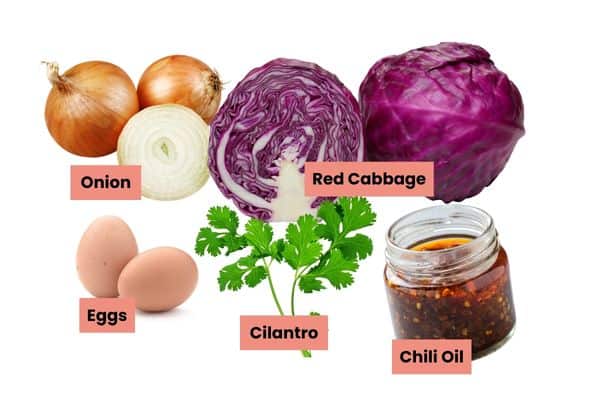 ingredients for the potsticker egg wing pinwheel recipe