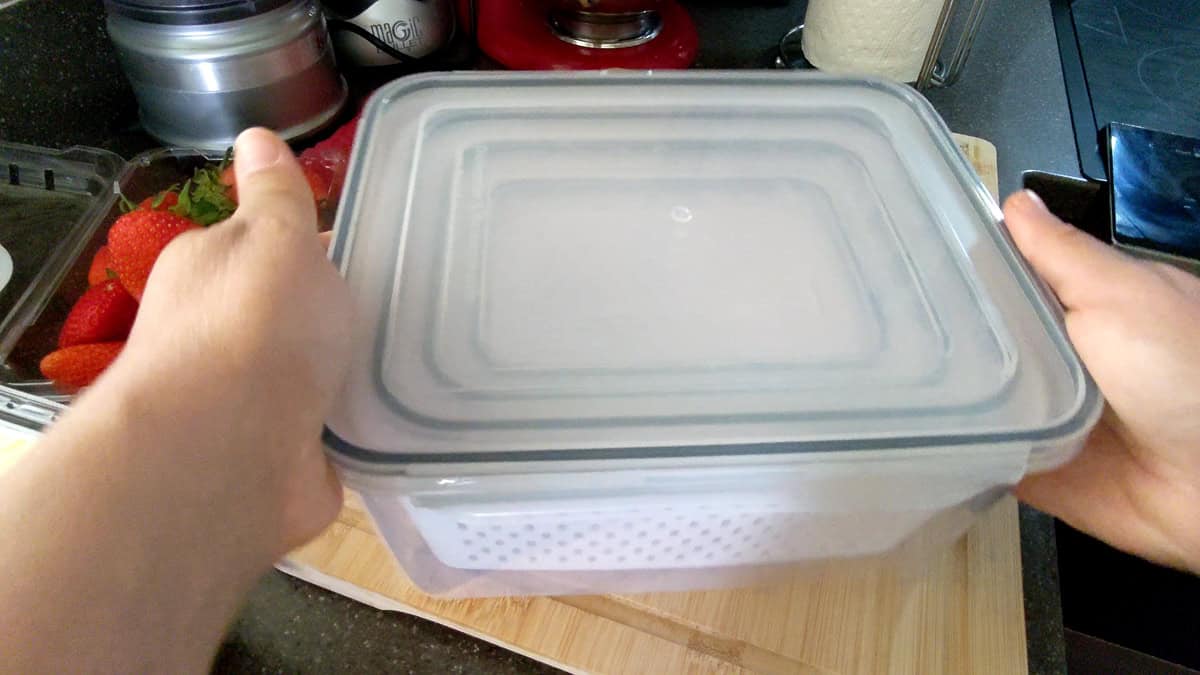 top view of Fruit Storage Containers.