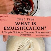 pinterest pin for what emulsification is.