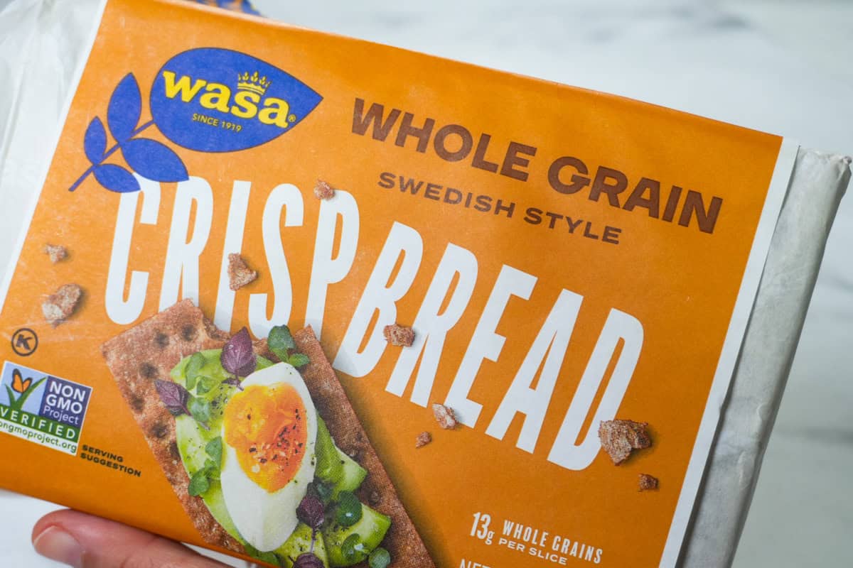 wasa whole grain crispbread package.